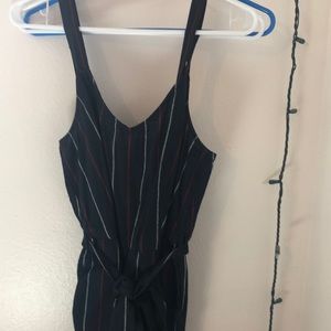 Blue striped jumpsuit/romper